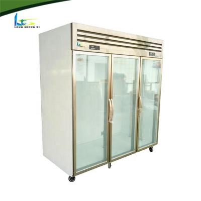 China LSX Single-temperature Supermarket Stainless Steel Upright Hanging Meat Fridge for sale