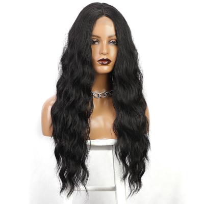 China Water Wave Long hair with front lace and medium-wave human hair blend wholesale bone straight wigs wholesale for sale