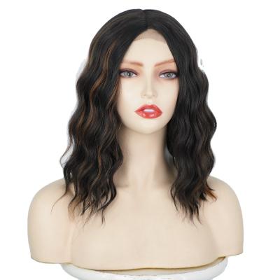 China Water Wave curly human hair full frontal lace full wigs frontal lace blend wig cosplay for sale