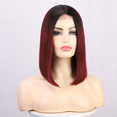 China Silky Straight Wave Front lace split with multiple colors available for gradient straight hair pink color wigs human hair for sale