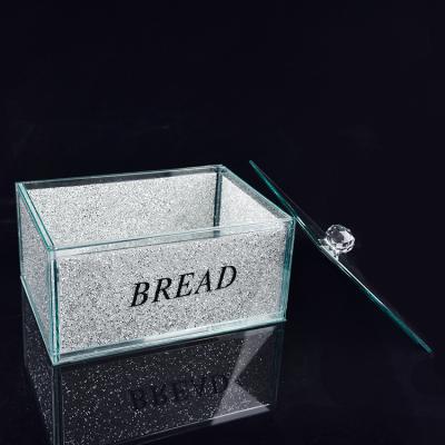 China Glass Product Standard With Mirror Factory Price Eco-Friendly Glass Decorative Box Bread Box for sale