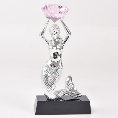 China Europe Direct Sales 3d Mermaid Shape Resin Lightweight Custom Made Custom Ornaments Low MOQ for sale