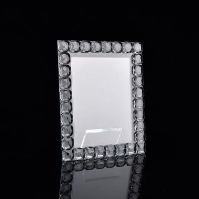 China Low MOQ Wholesale Best Selling Home Decor Gifts Crystal Glass Photo Frame for sale