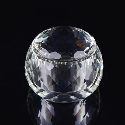 China Octagon Crystal Glass Jewelry Trinket Boxes Home Decorations.Gifts Candy Crystal Jewelry Accessories Rounded Rectangle Box for sale