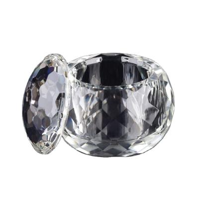 China Crystal Clear Angular Glass Crystal Box Home Decorations.Gifts Jewelry Watch Ornament for sale