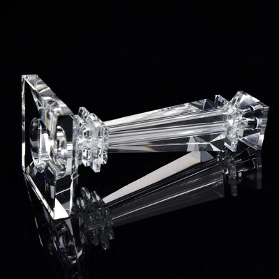 China Best Selling Home Decoration Best Selling Transparent Crystal Glass Candle Holder Wholesale for sale