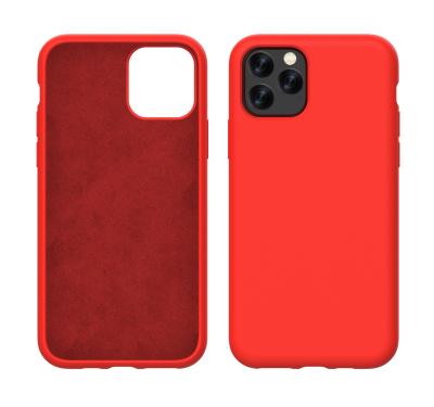 China Shockproof For iphone 11 Liquid Silicon Case With Back Design Phone Case Shockproof Soft Touch With Logo for sale