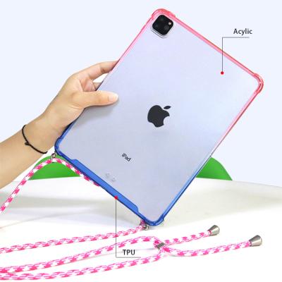 China Wholesale Shockproof Tpu Airbag Shock Proof Acrylic Hybrid Tablet Carrying Case with Shoulder Straps for Ipad pro 12.9 for sale