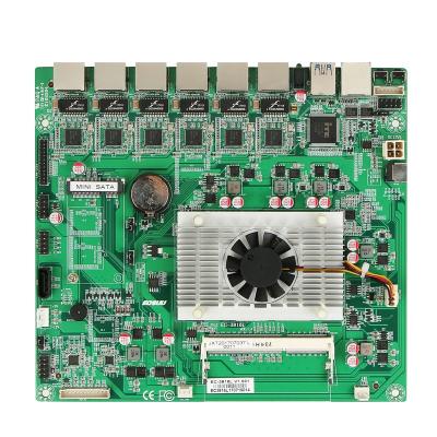 China Pfsense Firewall Intel 3865U i3 i5 i7 Motherboard Gigabyte ddr3 6lan Port Gigabyte DDR3 6lan Port PC Mainboard For Server Mini Itx Router 170*170 mm for sale