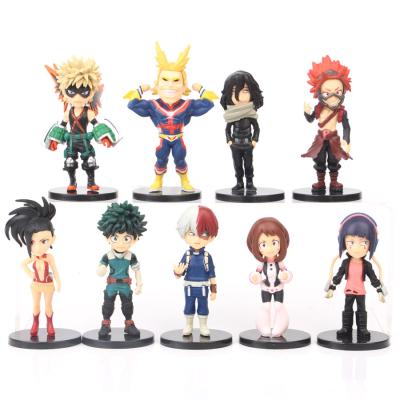 China Cartoon Toy 9pcs/set My Hero Academia Mochila Boku No Hero Academia Todoroki Shoto Anime PVC Action Number Toys for sale