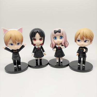 China Custom Wholesale PVC Cartoon Toy Q Version 4pcs/set OEM PVC Material Japanese Toy Collection Doll Anime Figure for sale