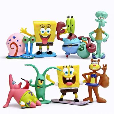 China Cartoon Toy ASQ 8pcs/set Q Version PVC Anime Decorations Action Number Toy Lovely for sale