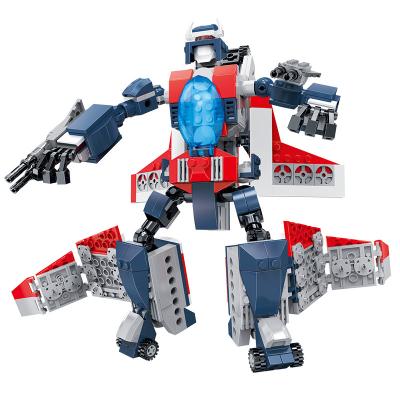 China Eco-friendly ABS Material ASQ OEM Legoing Robot TOY Boy Two Transformation Warcraft Mecha Blocks Toys for sale