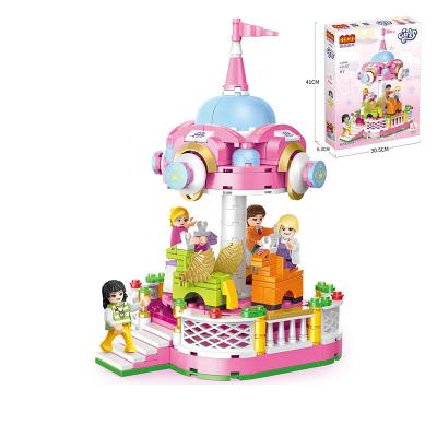 China DIY Building Brick 430 PCS DIY Carousel Turn Cogs ABS OEM For Girl Room Bricks Legoing Toys for sale