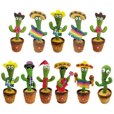 China Cute Stuffed Flowerpot Talking Twisting Dancing Cactus Plush Toy Talking Singing Recording Dancing Cactus Toy for sale