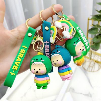 China Environmental Friendly Custom Small Keychains 3D Man Keychains Soft PVC Kawaii Cartoon Character Cartoon Keychains For Bag Pendant for sale