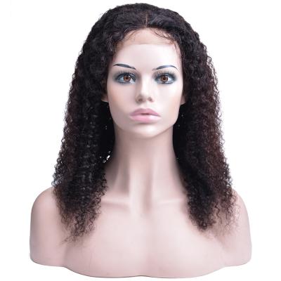 China Original 150 Density Brazilian Kinky Curly Hair 100 Density 4x4 Lace Closure Wigs Kinky Curly Hair for sale