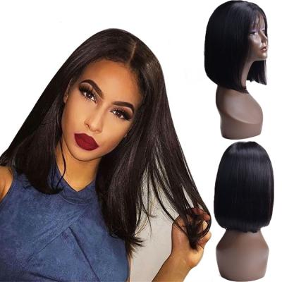 China Wholesale Brazilian Cheap Short Straight Lace Front Bob Wigs For Black Women Silky Straight Wave Hair Closure for sale