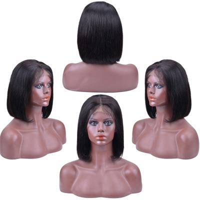 China Preplucked Wig Factory Price Human Lace Wigs Short Bob Wigs Human Hair Brazilian Hair Lace Closure Wig With Baby Hair for sale