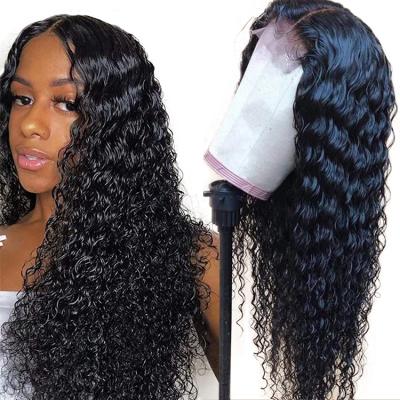 China Wholesale cheap glueless virgin remy brazilian deep wave wigs for women deep wave T part lace front wigs hair extension wig of color women for sale