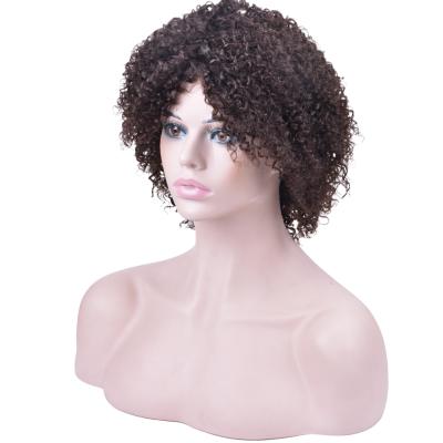 China Chinese curly curl hair wig sellers sell cheap machine made wholesale none lace up short curly human wig for women for sale