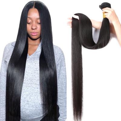 China Usexy Silky Straight Hair 32 Wave 34 36 38 40 Inch Straight Hair Weave Bundles Brazilian Virgin Hair Extension for sale