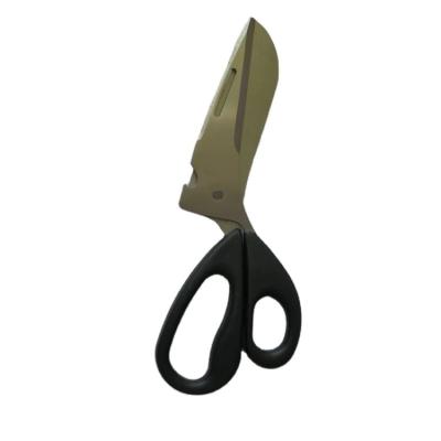 China Universal Stainless Steel Cutting Kitchen Shears Non-Slip Sharp Blade Handle Fish Broiler Kitchen Scissors for sale