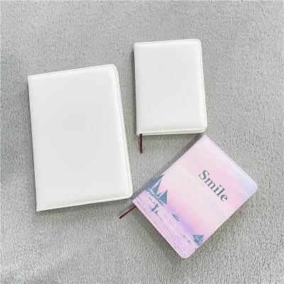 China DIY Printed Craft Blank Sublimation Blanks Leather Attached A5 A6 Lined Notebook Journals Diary For Heat Press Printing for sale