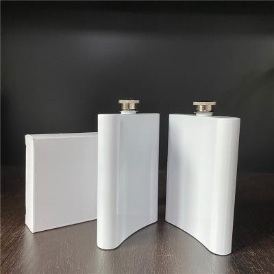 China Contemporary Hot Sale 304 Stainless Steel 8Oz 240Ml Masks Sublimation Hip Flask For Dye Sublimation Heat Press for sale