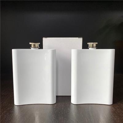 China 8Oz 240Ml Contemporary Empty Sublimation 304 Stainless Steel Whiskey Flask For Drinking Liquor Whiskey Rum Vodka for sale