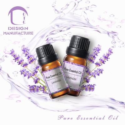 China Wholesale New Design Lavender Flower Plant Natural 100% Pure Essential Oil In 10ml Brown Glass Bottle For Ultrasonic Aromatherapy for sale