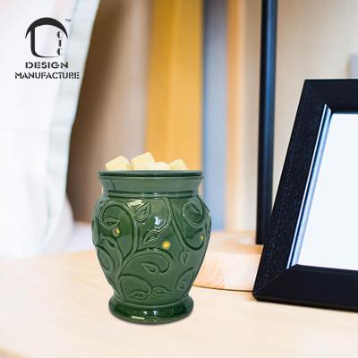 China Wholesale Green AROMATIC New Green AROMATIC Ceramic Glazed Melting Wax Melt Bedroom Electric Heater for sale