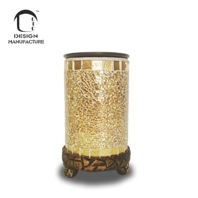 China AROMATIC Good Quality Home Decoration SPA Producer Mosaic Wax Melt Golden Heater for sale