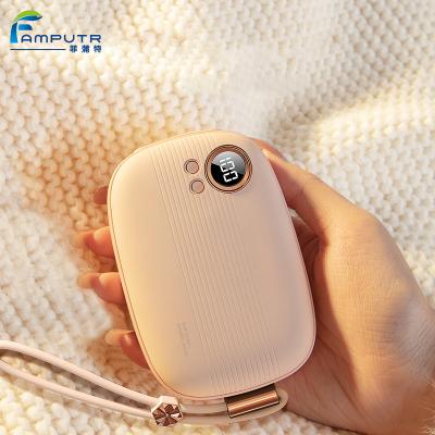 China High Quality ABS Aluminum Alloy Convenient 10000mAh USB Digital Display Portable Electric Hand Warmer for sale