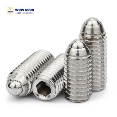 China 304 Stainless Steel Round Inner Hexagon Spring Plunger Ballpoint Pen Ball Head Set Screws With Spring Plunger for sale