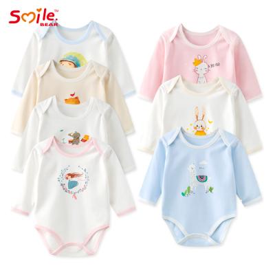 China Soft Eco-friendly Smiling Bear Newborn Boy&girls Clothes Kids Clothing Jumpsuit Cotton Baby Rompers for sale