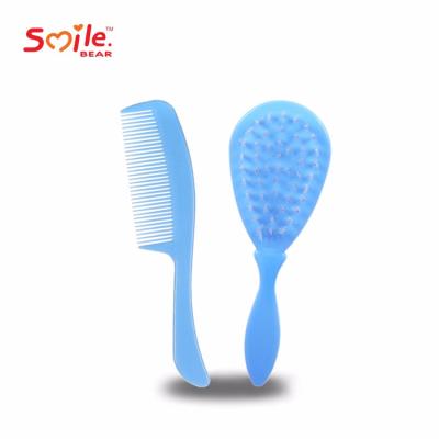 China Nondisposable factory direct sale pp safety baby hair brush and comb set for sale