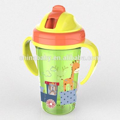 China American Hot Selling BPA Free Smile Bear Customized Printing Portable Baby Training Cup for sale