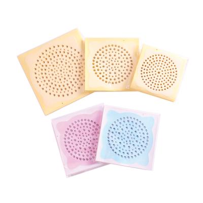 China Disposable 10*10cm Wholesale Amazon Hotsale OEM Disposable Floor Drain Sink Non-woven Sticker Filter Strainer For Hair Leftovers Bathroom for sale