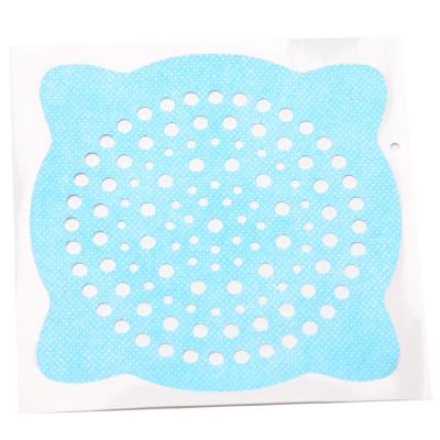 China OEM Amazon Hotsale Wholesale Disposable Floor Sink 15*15cm Nonwoven Sticker Filter Strainer Disposable Drain For Hair Scraps Bathroom for sale