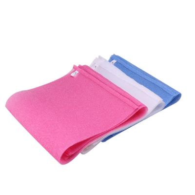 China Compressed Polyester Body Wash Cloth Skin Exfoliating Bath Rubbing Wash Towel for sale