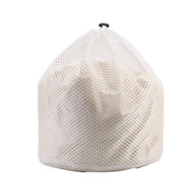 China Wholesale OEM 30*40cm Household Polyester Mesh Drawstring Non-Fluorescent Foldable Eco-Friendly Bag for sale