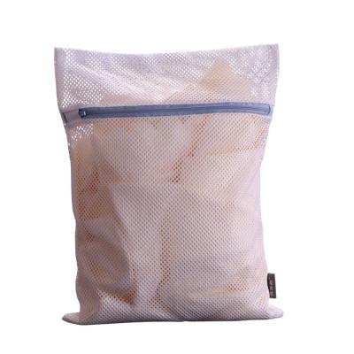 China Wholesale OEM 40*50cm Collapsible Polyester Mesh Wash Laundry Bag With Non-fluorescent Thickened Zipper for sale