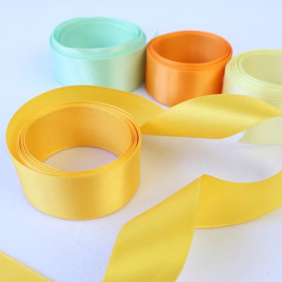 China Double sided 100% grosgrain ribbon high tenacity logo 13mm color packing polyester ribbons custom solid color gift boxes for sale