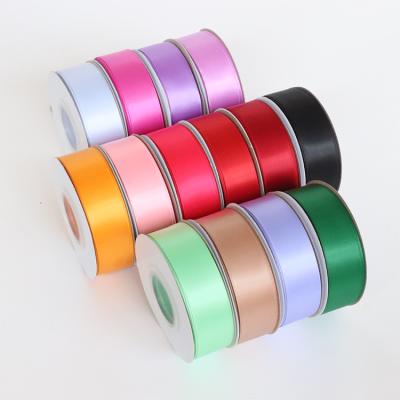 China Wholesale high tenacity 22mm 100 yards 92 meters roll decoration gift wrapping double face grosgrain ribbon for sale