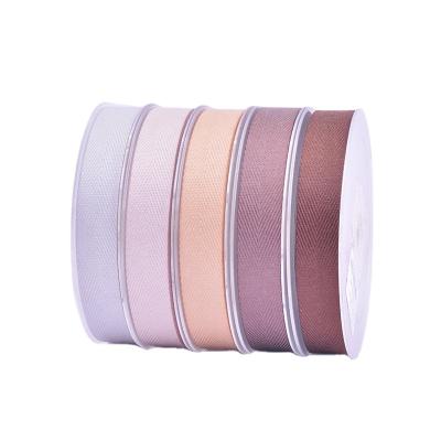 China High Tenacity YiCai Factory Stocked Pure Colors Double Faced Mixed Colors 38mm Chevron Twill Ribbon for sale