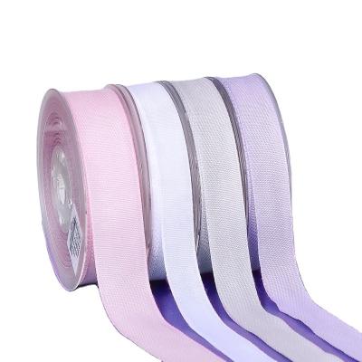 China High Tenacity YiCai Factory Stocked Pure Colors Double Faced Mixed Colors 19mm Chevron Twill Ribbon for sale