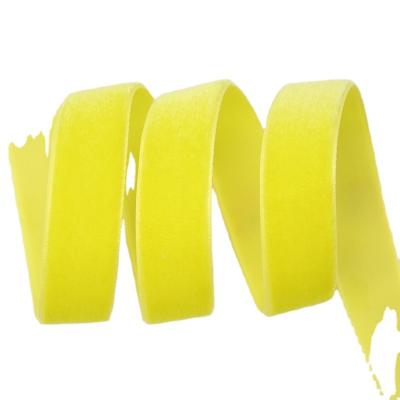 China Factory New Product High Tenacity Velvet Ribbon Supplier Orange Velvet Ribbon Yellow Velvet Ribbon for sale