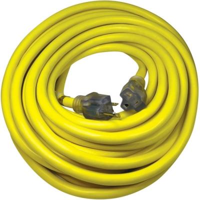 China Home Appliance Yellow 12/3 100 Foot SJTW Heavy Duty Extension Cord for sale