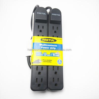 China Residential / General Purpose 2 Pack 6 Outlet Surge Protector Power Strip for sale